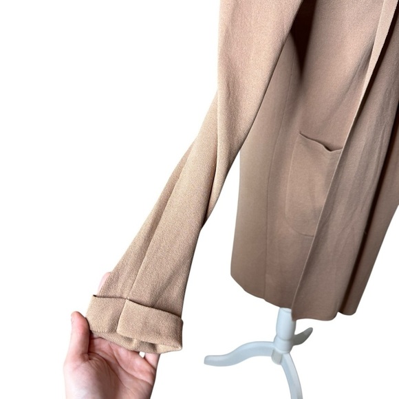 Mod Ref Tan Cardigan with Relaxed Duster Length pockets  size Small - Picture 6 of 11